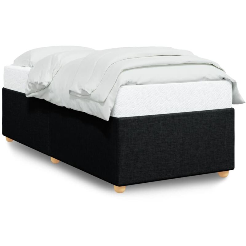 Vidaxl - Cadre de lit Noir 90x190 cm Tissu