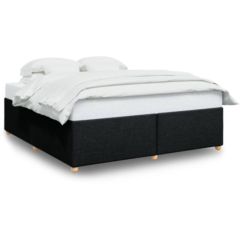 Vidaxl - Cadre de lit sans matelas noir 200x200 cm tissu