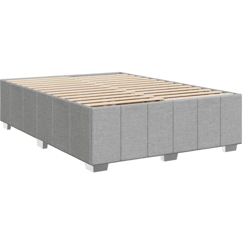 Vidaxl - Cadre de lit sans matelas gris clair 140x200 cm tissu