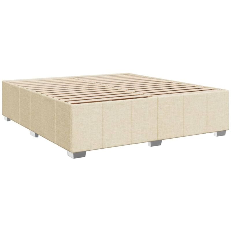 Vidaxl - Cadre de lit sans matelas crème 200x200 cm tissu