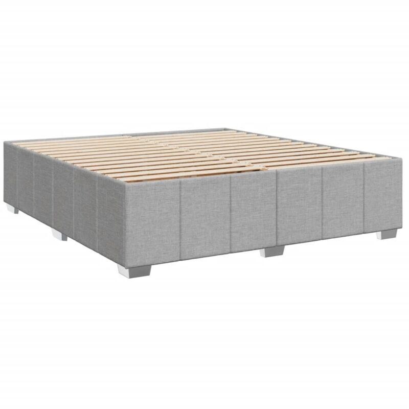Vidaxl - Cadre de lit sans matelas gris clair 200x200 cm tissu