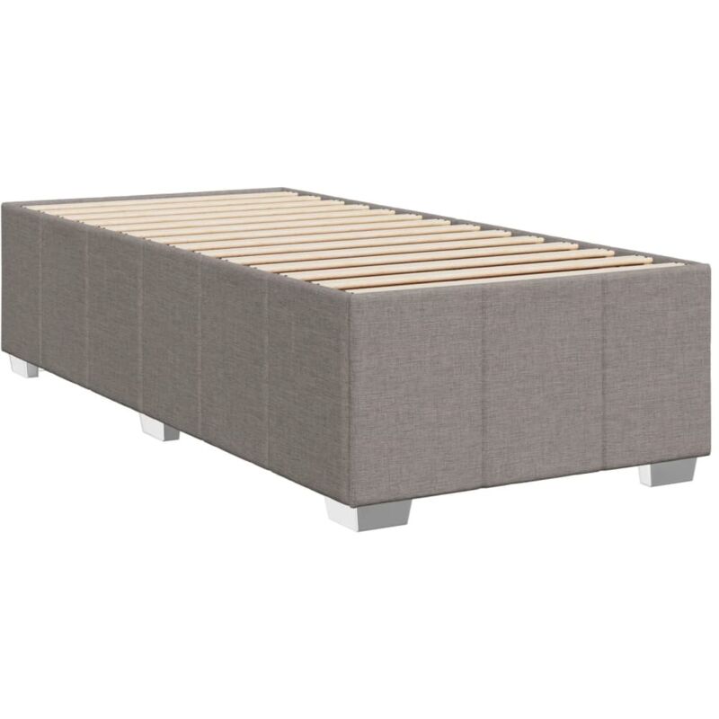 Vidaxl - Cadre de lit sans matelas taupe 90x190 cm tissu
