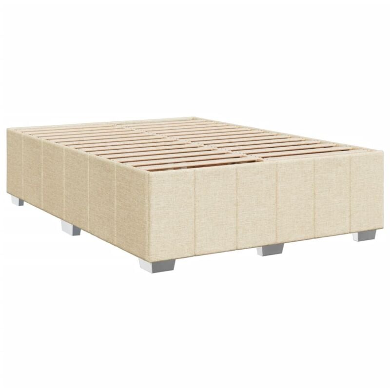 Vidaxl - Cadre de lit sans matelas crème 160x200 cm tissu