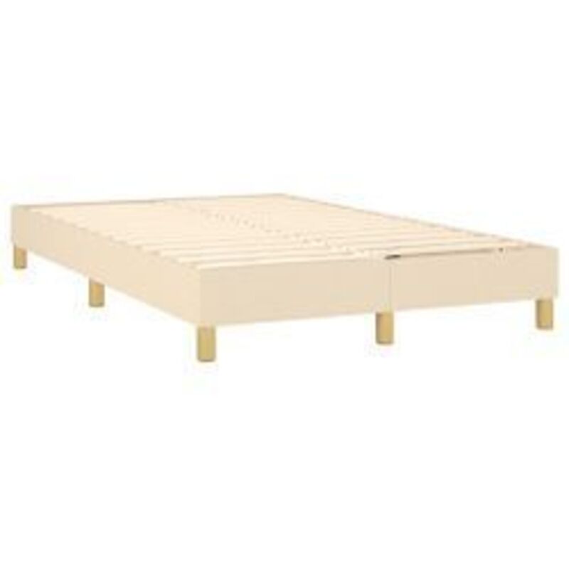 Cadre de lit 25cm en tissu avec pieds en bois naturel Korva – Style scandinave-Beige clair-120x200 Cadre de lit 25cm en tissu avec pieds en bois naturel Korva – Style scandinave-Beige clair-120x200