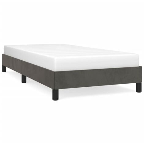 Cadre de lit Gris foncé 90x190 Velours