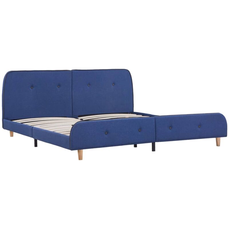 Cadre de Lit Tissu Bleu 180x200 cm