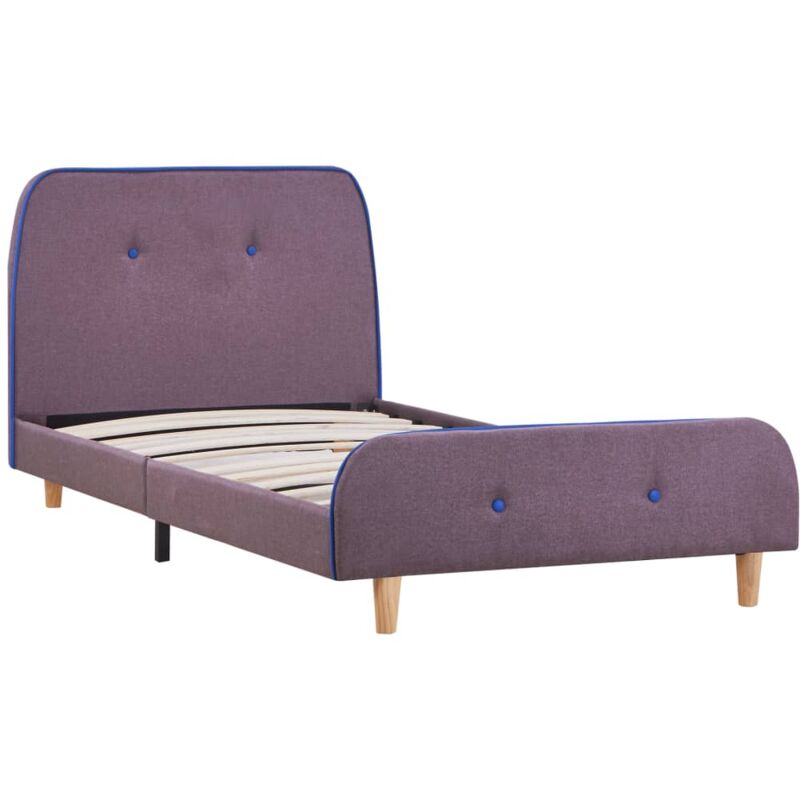 Vidaxl - Cadre de lit Taupe Tissu 90x200 cm