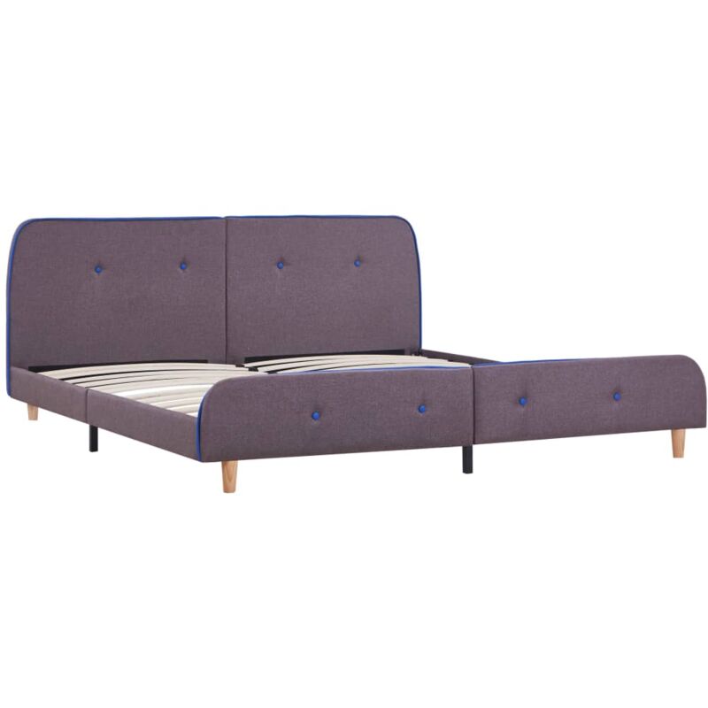 Vidaxl - Cadre de lit Taupe Tissu 160x200 cm