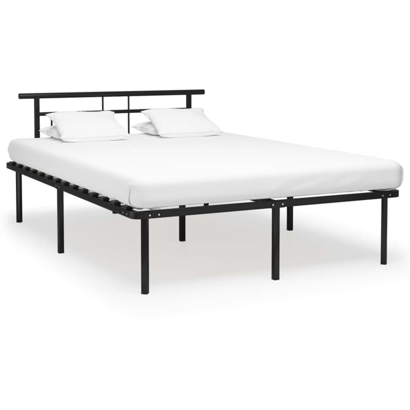 Cadre de lit Noir Métal 140x200 cm