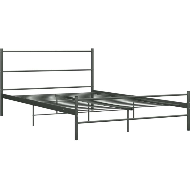 Vidaxl - Cadre de Lit Métal Gris 120x200 cm