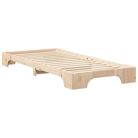 Cadre de lit Marron 80 x 220 cm Pin massif vidaXL