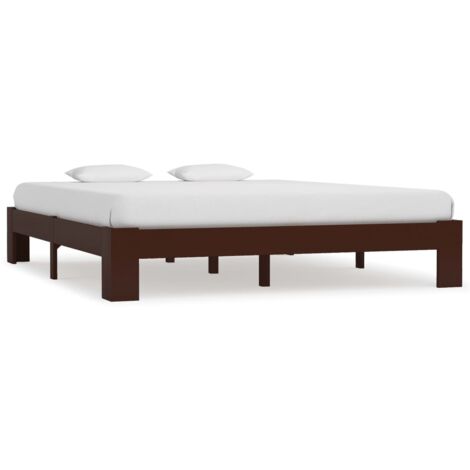 Bois de Pin Massif Cadre de Lit Adulte Chambre Multicolore Multi-taille vidaXL
