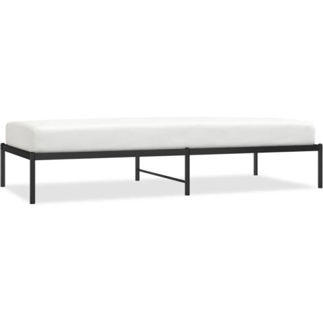 Cadre de lit métal noir 90x200