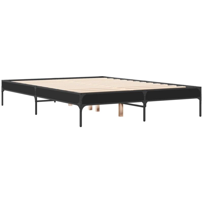 Cadre de lit sans matelas noir 120x190 cm Vidaxl