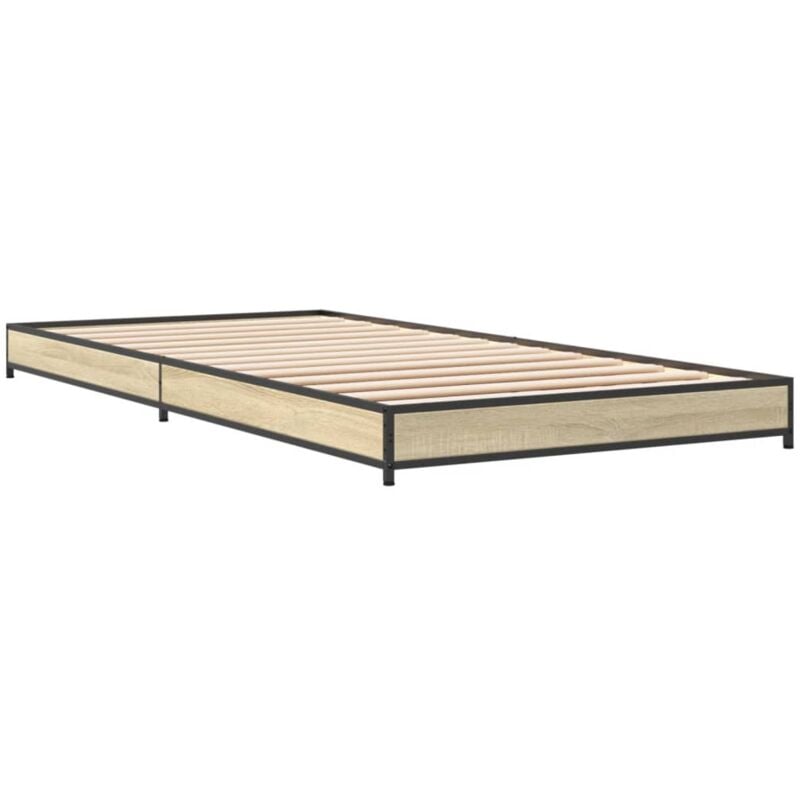 Cadre de lit sans matelas chêne sonoma 100x200 cm vidaXL