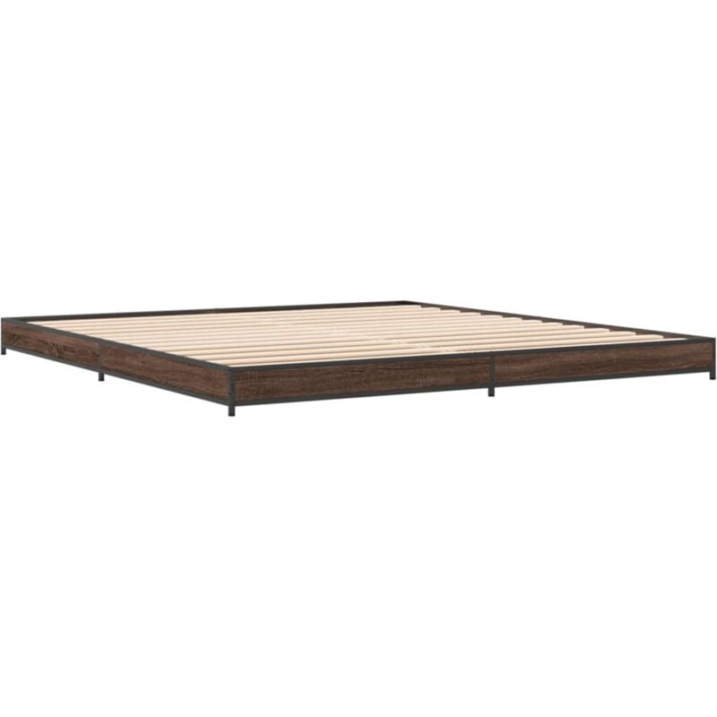 Vidaxl - Cadre de lit sans matelas chêne marron 200x200 cm