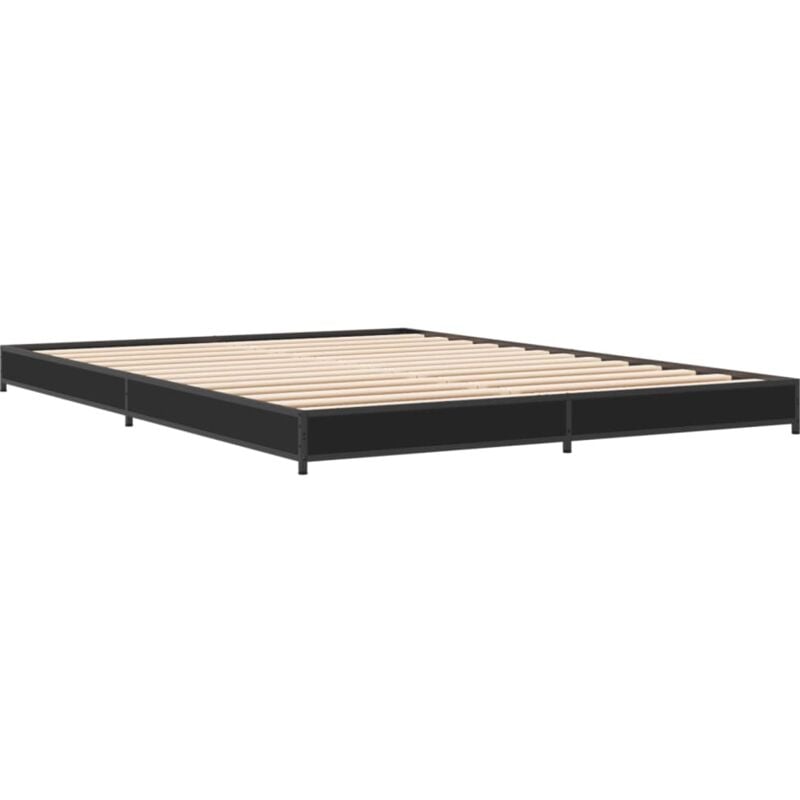 Vidaxl - Cadre de lit sans matelas noir 150x200 cm