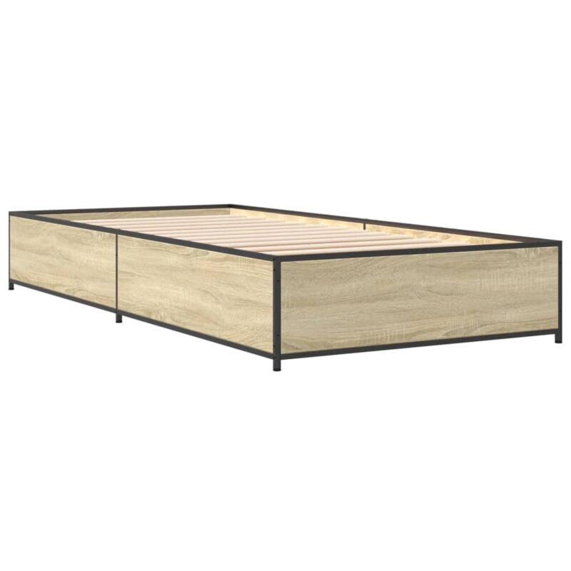 Vidaxl - Cadre de lit sans matelas chêne sonoma 90x190 cm