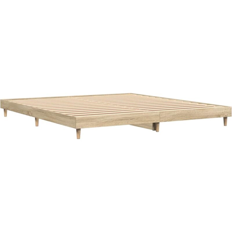 Vidaxl - Cadre de lit chêne sonoma 200x200 cm bois d'ingénierie