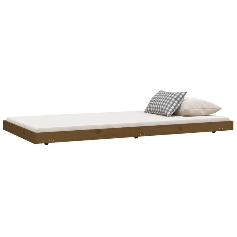 Cadre de lit sans matelas marron miel 80x200 cm bois pin massif Vidaxl