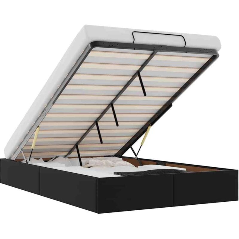 Vidaxl - Cadre de lit ottoman sans matelas noir 120x200 cm similicuir