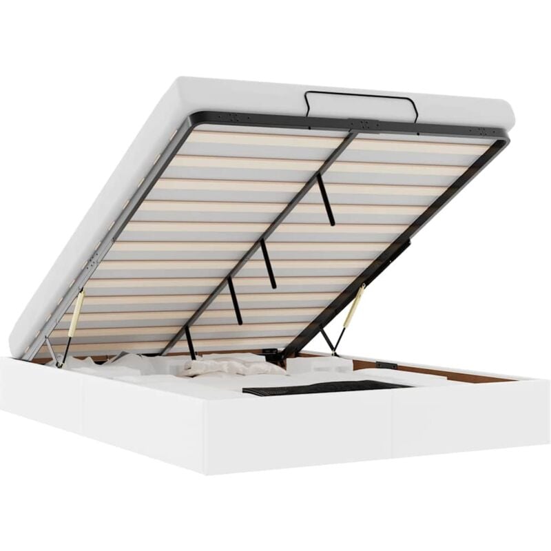 Vidaxl - Cadre de lit ottoman sans matelas blanc 140x190 cm similicuir