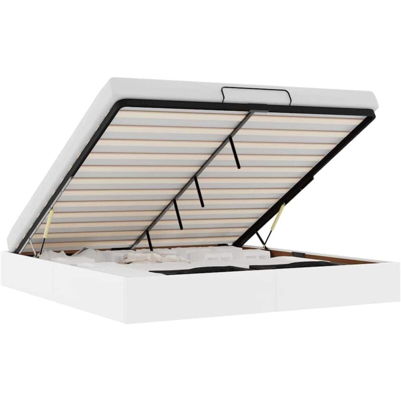 Vidaxl - Cadre de lit ottoman sans matelas blanc 160x200 cm similicuir