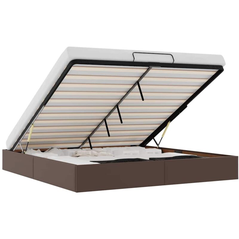 Vidaxl - Cadre de lit ottoman sans matelas marron 180x200 cm similicuir