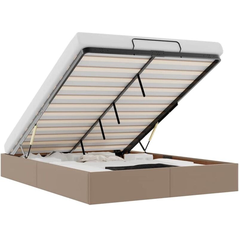 Vidaxl - Cadre de lit ottoman sans matelas cappuccino 140x190 cm