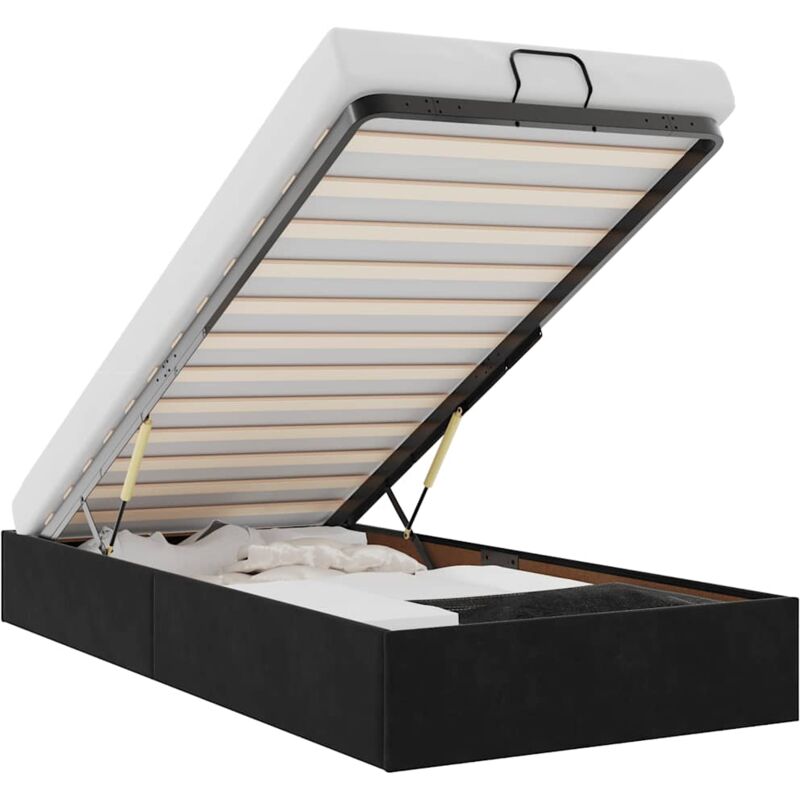 Vidaxl - Cadre de lit ottoman sans matelas noir 80x200 cm velours