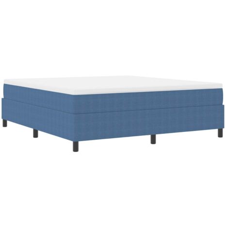Cadre de lit plateforme-Structure de lit Bleu 180 x 200 cm tissu