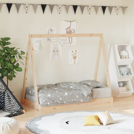 Cadre de lit pour enfant 70x140 cm bois de pin massif vidaXL
