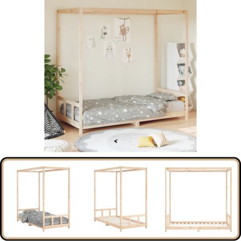 Cadre de lit pour enfant 90x190 cm Bois de pin massif - Lit Enfant - Lit Bébé - Cadre Lit Enfant - Bois De Pin - Lit Design