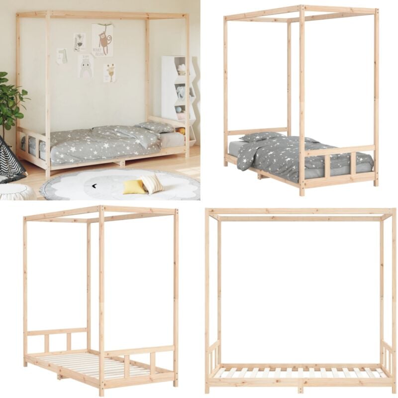 Vidaxl - Cadre de lit pour enfant 90x190 cm Bois de pin massif - Lit Enfant - Lit Bébé - Cadre Lit Enfant - Bois De Pin - Lit Design - Home & Living