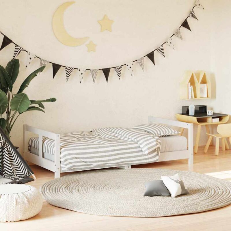 Vidaxl - Cadre de lit pour enfant blanc 80x160 cm bois de pin massif