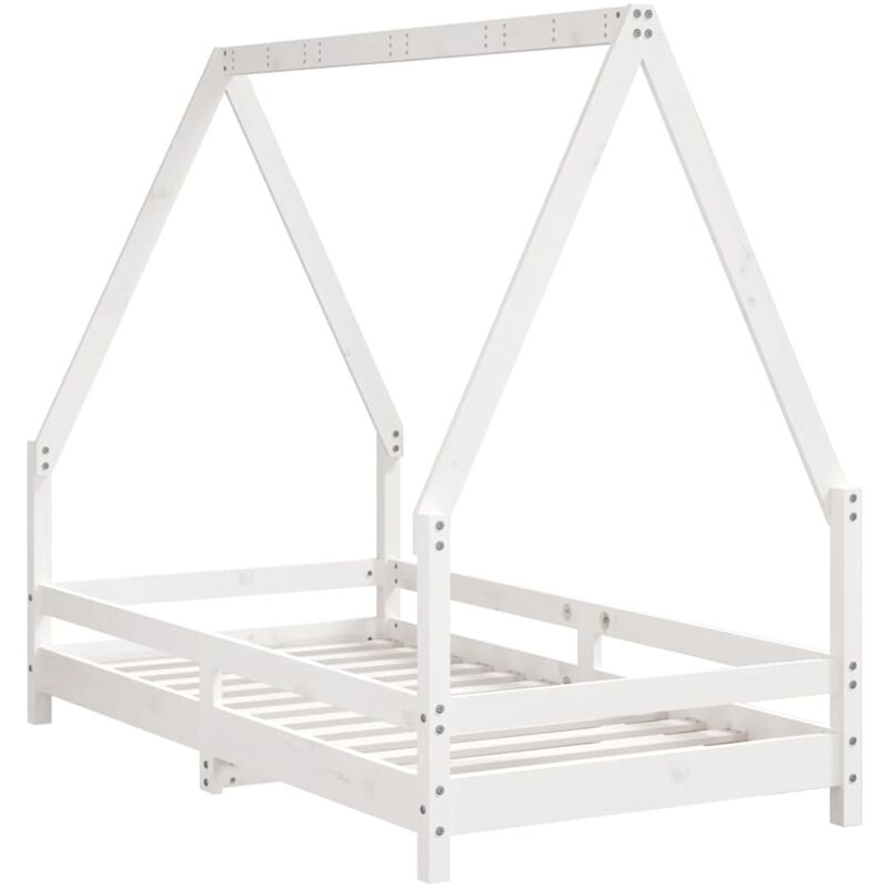 Vidaxl - Cadre de lit pour enfant blanc 80x160 cm bois de pin massif