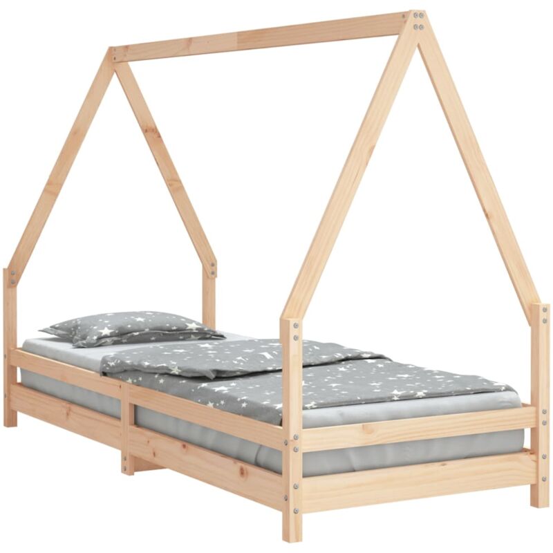 Cadre de lit pour enfants 80x200 cm bois de pin massif - Vidaxl