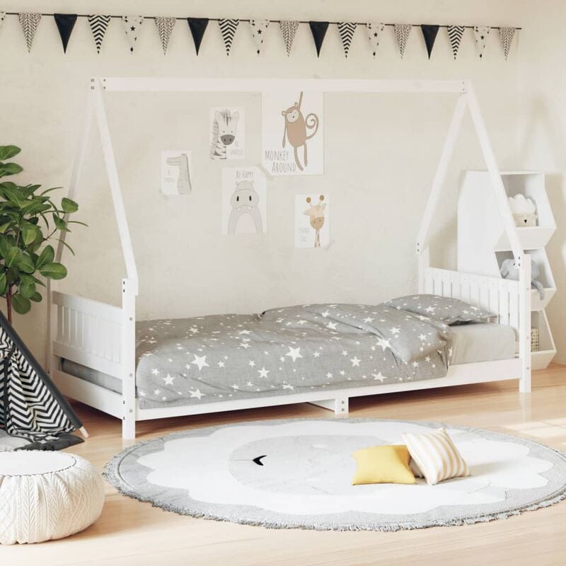 Vidaxl - Cadre de lit pour enfants blanc 80x200 cm bois de pin massif