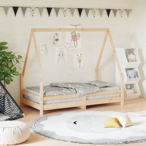 Cadre de lit pour enfant-Structure de lit d'enfant 80x160 cm bois de pin massif 685745
