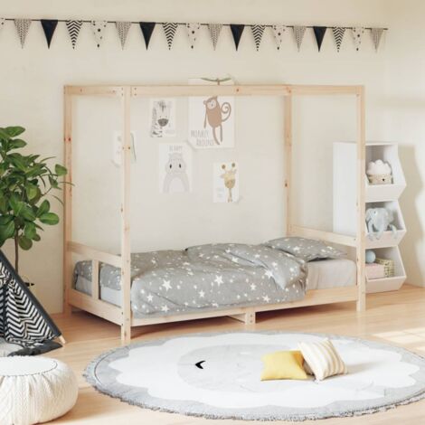 Cadre de lit pour enfant-Structure de lit d'enfant 80x160 cm bois de pin massif 732314