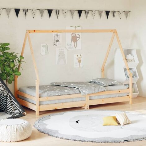 Cadre de lit pour enfant-Structure de lit d'enfant 90x190 cm Bois de pin massif 601489