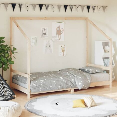 Cadre de lit pour enfant-Structure de lit d'enfant 90x190 cm Bois de pin massif 838382