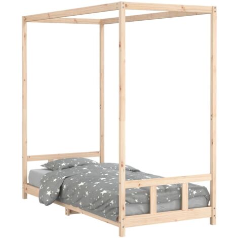 Cadre de lit pour enfants 90x200 bois de pin massif