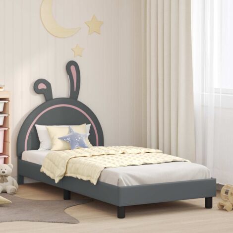 Cadre de lit pour enfants avec tête de lit-Structure de lit Gris clair 429154