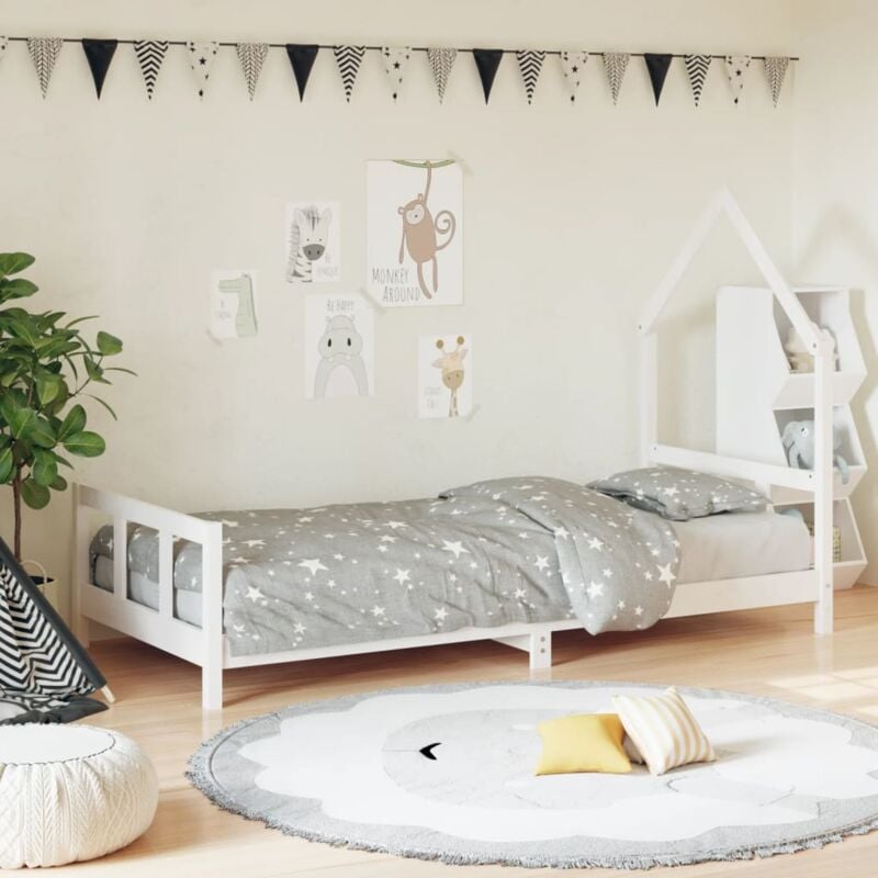 Vidaxl - Cadre de lit pour enfants blanc 90x190 cm bois de pin massif