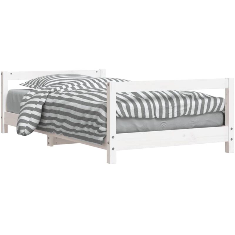 Vidaxl - Cadre de lit pour enfant blanc 80x160 cm bois de pin massif