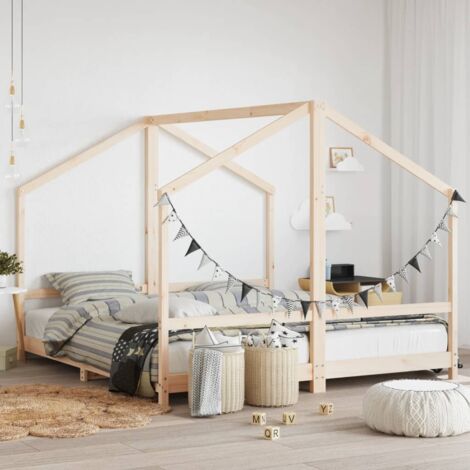 Cadre de lit pour enfants-Structure de lit d'enfant 2x(90x200) cm bois de pin massif 774678