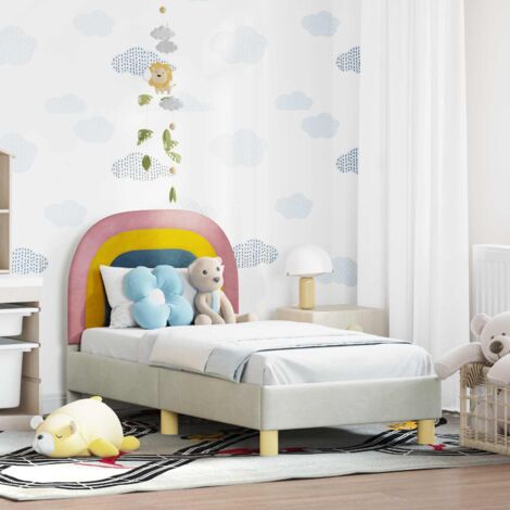 Cadre de lit pour tout-petit avec tête de lit Crème 70 x 140 cm vidaXL