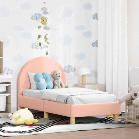 Cadre de lit pour tout-petit avec tête de lit-Structure de lit Rose 70 x 140 cm 277686
