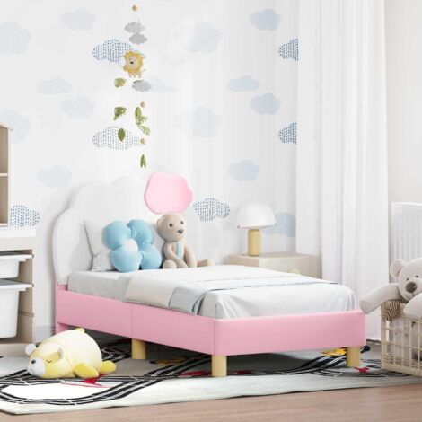 Cadre de lit pour tout-petit avec tête de lit-Structure de lit Rose 70 x 140 cm 906120